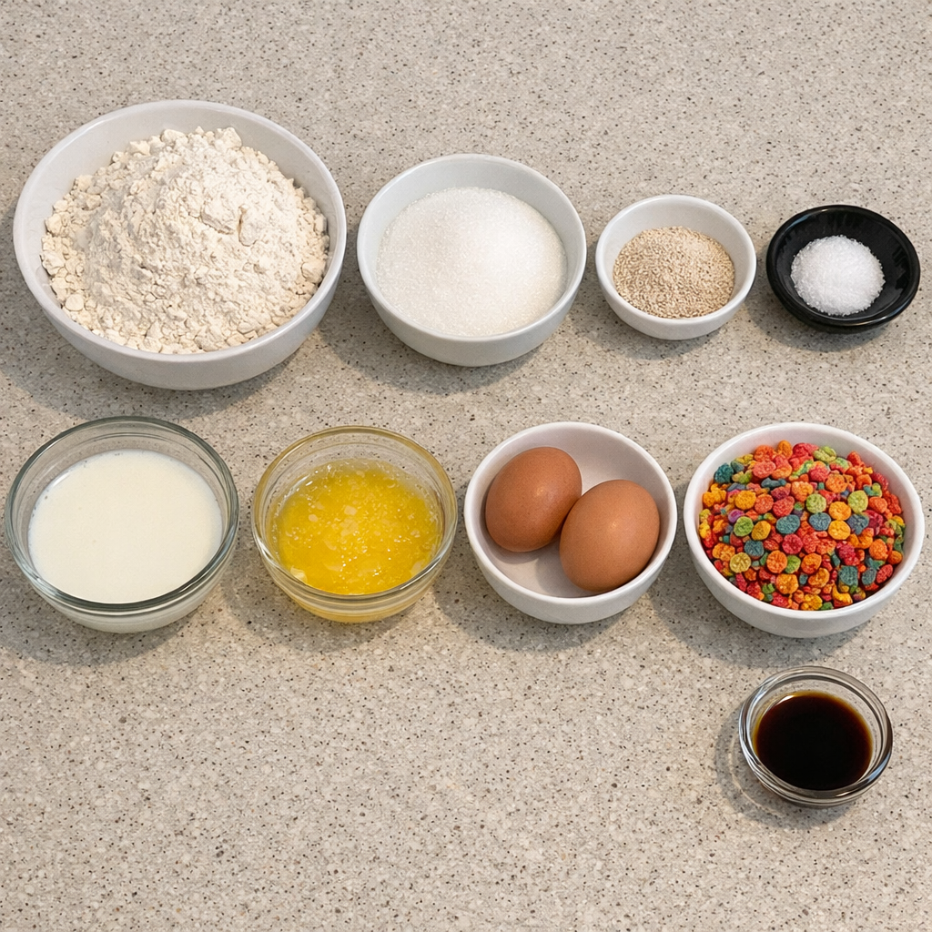 Fruity Pebbles Breakfast Bread