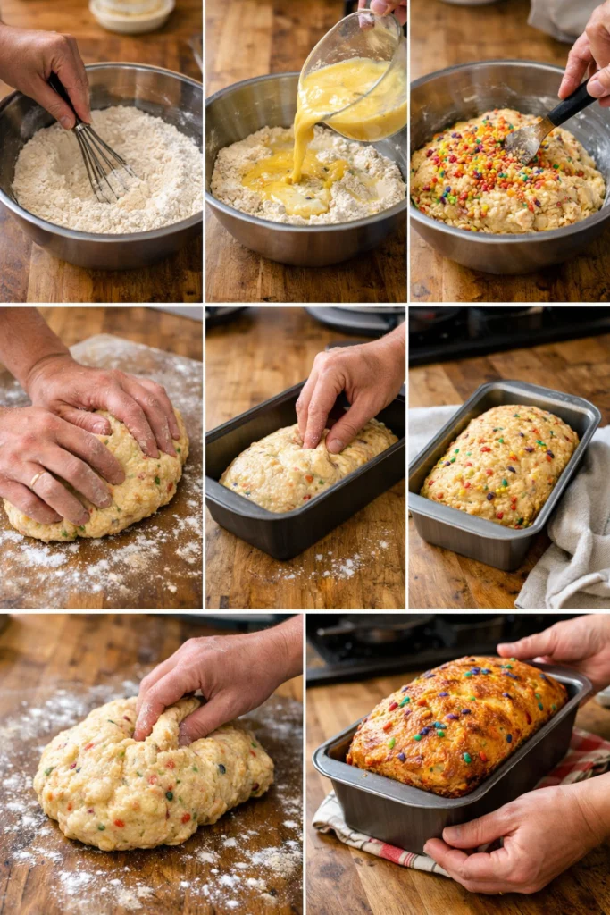 Fruity Pebbles Breakfast Bread