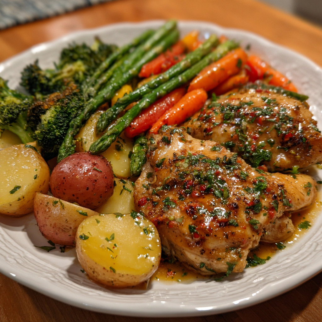 Garlic Butter Chicken and Veggies