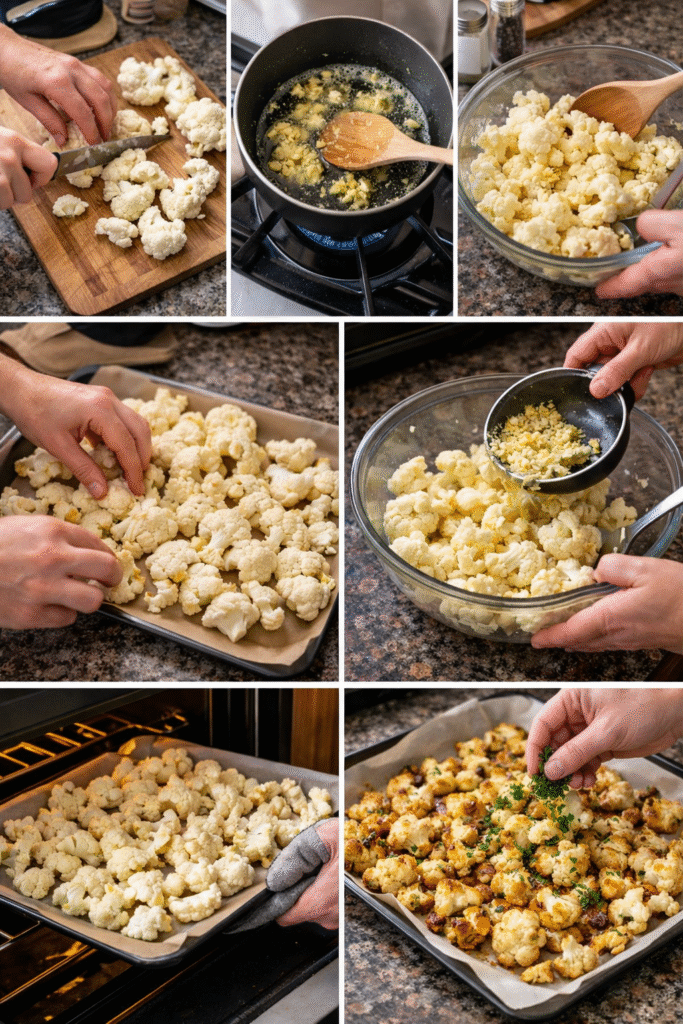 Garlic Butter Roasted Cauliflower