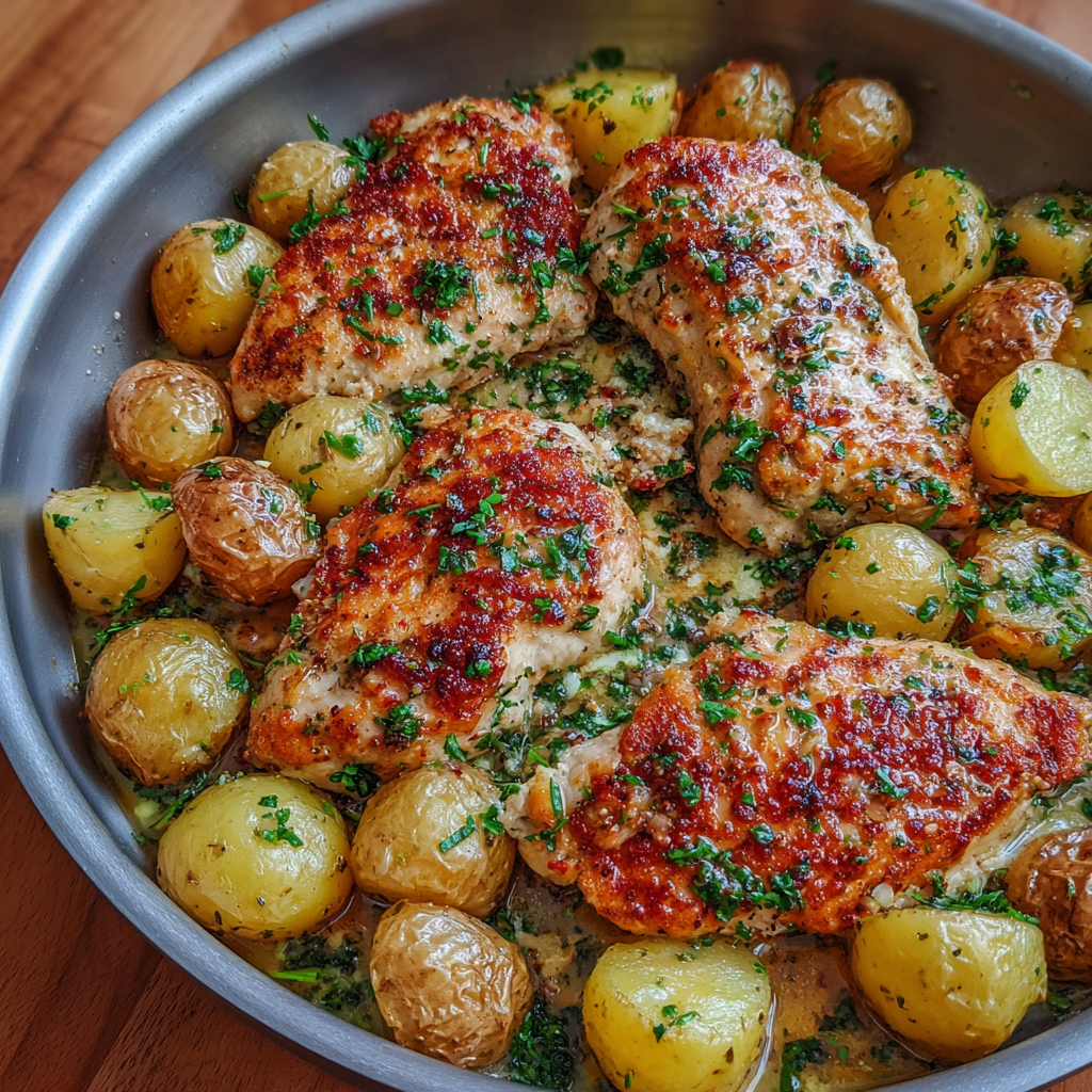 Garlic Parmesan Chicken and Potatoes