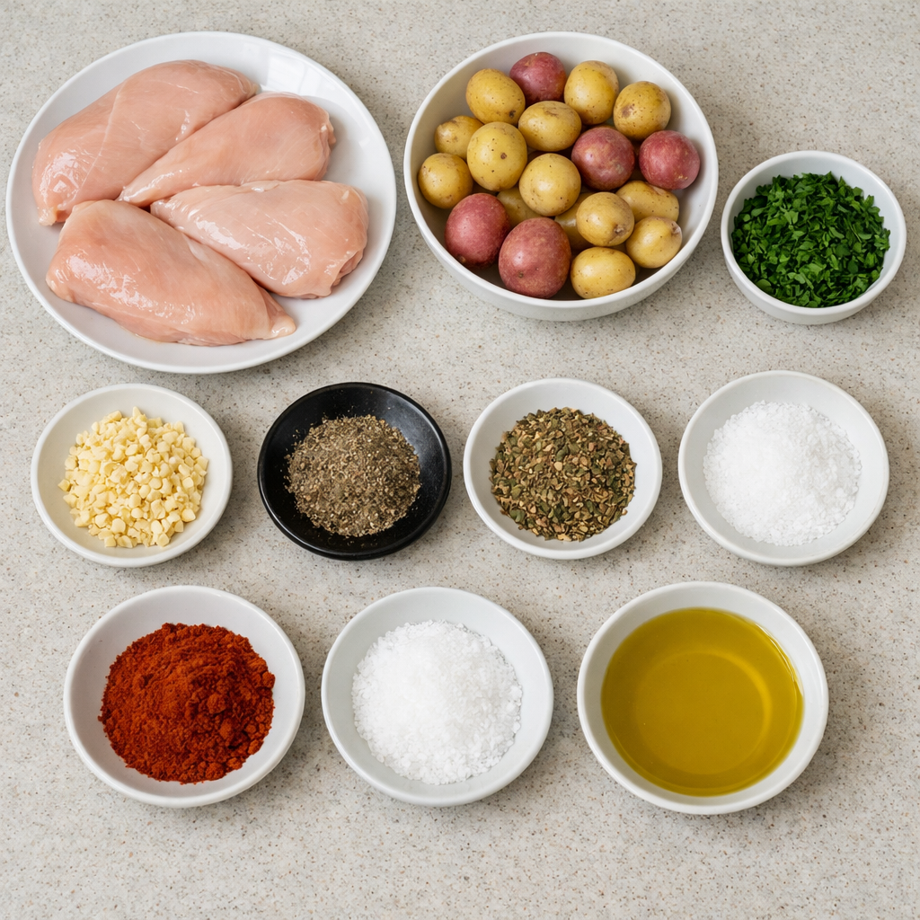 Garlic Parmesan Chicken and Potatoes