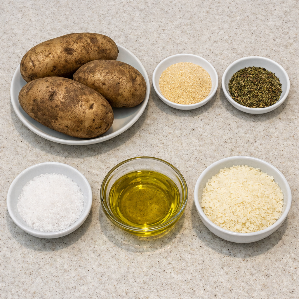 Garlic Parmesan Potato Wedges