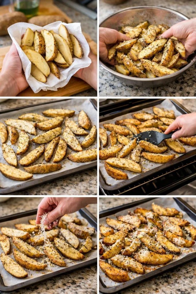 Garlic Parmesan Potato Wedges