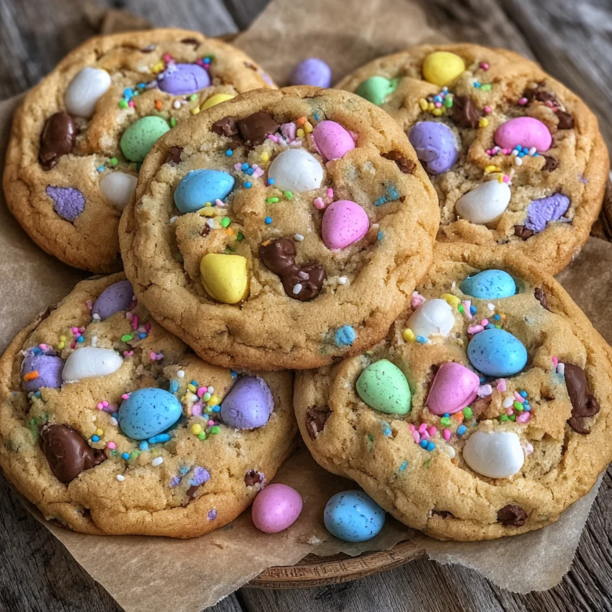 Giant Chocolate Chip Peep Stuffed Cookies