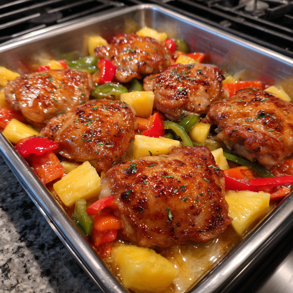 Hawaiian Chicken Sheet Pan