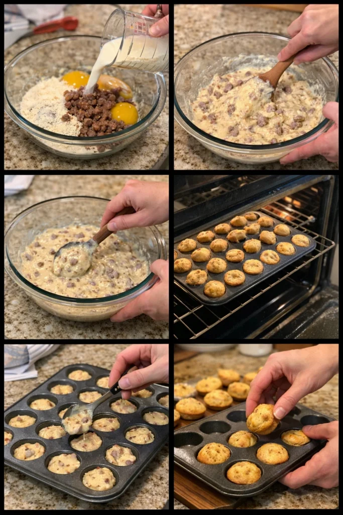 High-Protein Pancake Sausage Mini Muffins