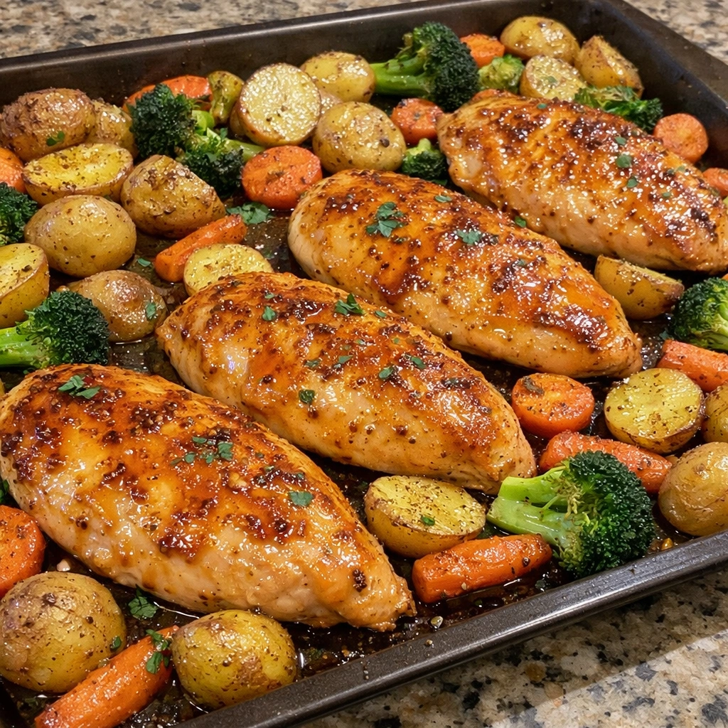 Honey Mustard Chicken Sheet Pan