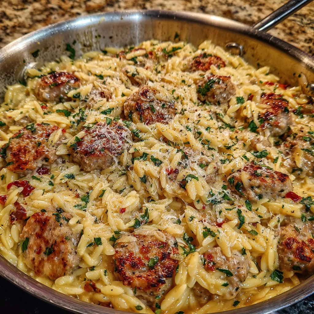 One pot sausage orzo pasta