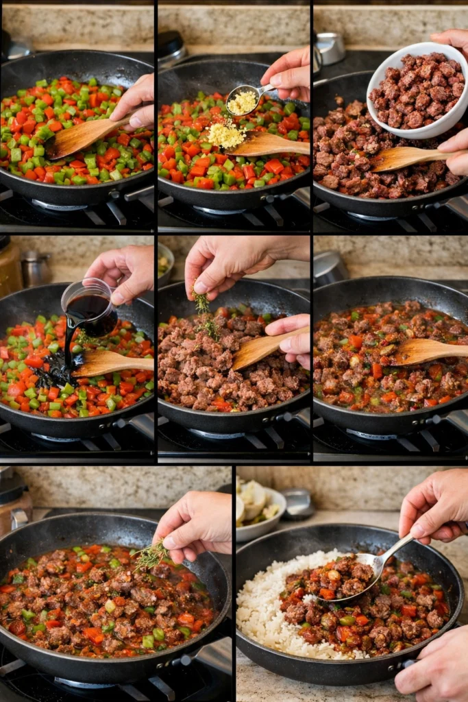 Italian Smoked Beef & Veggie Skillet