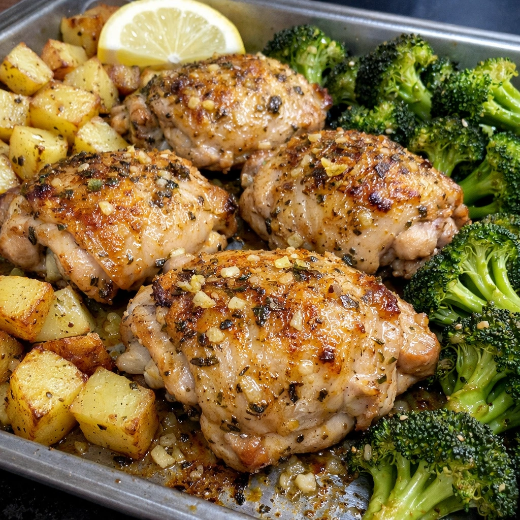 Lemon Garlic Chicken Thighs