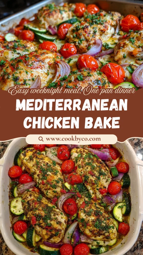 Mediterranean Chicken Zucchini Bake
