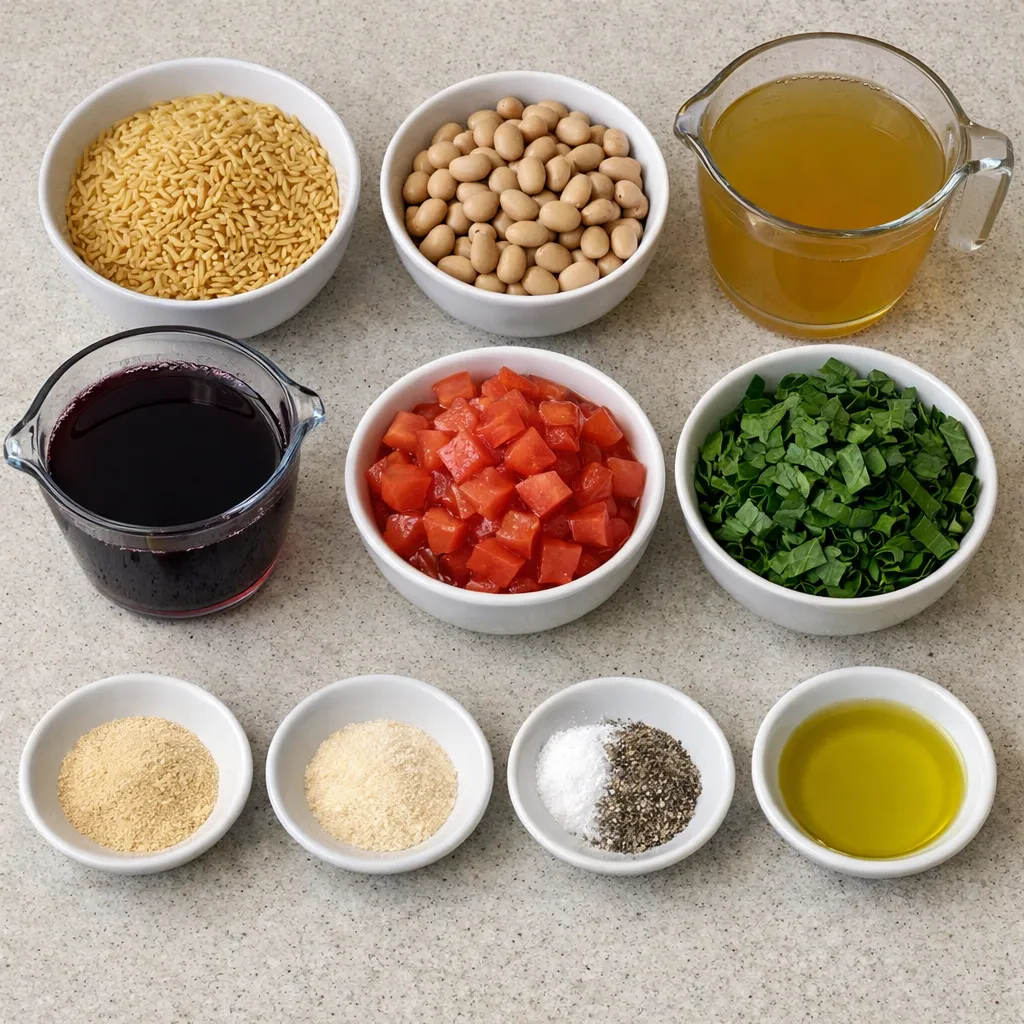 Mediterranean Orzo and Beans