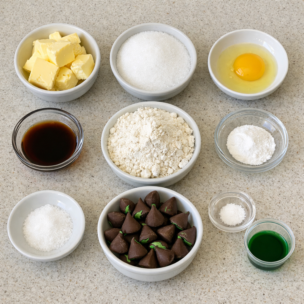 Mint Chocolate Kiss Blossom Cookies