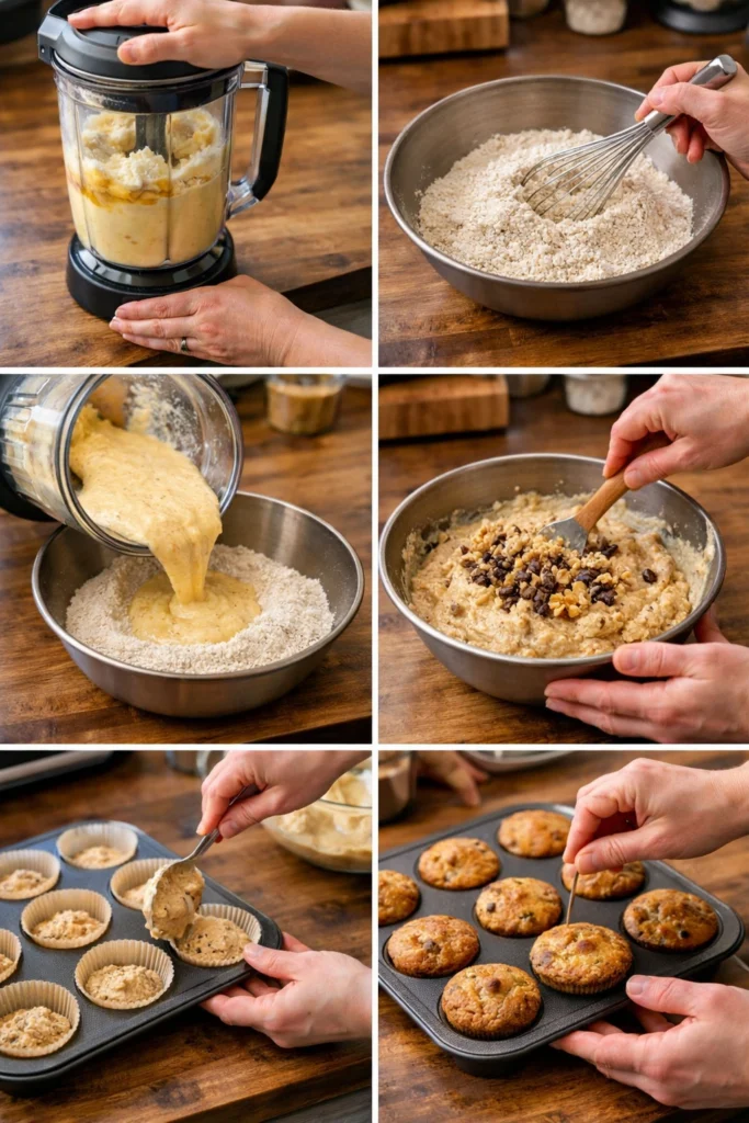 Moist Cottage Cheese Banana Muffins