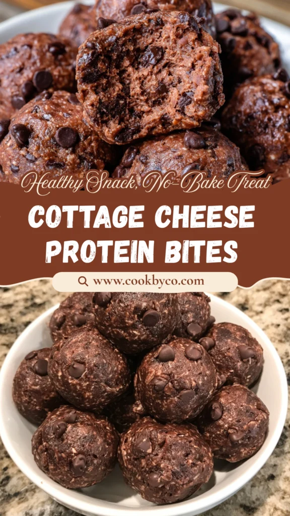 No-Bake Cottage Cheese Brownie Batter Protein Bites