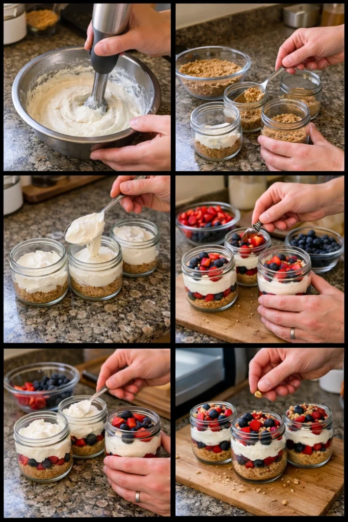 No-Bake Protein Cheesecake Jars
