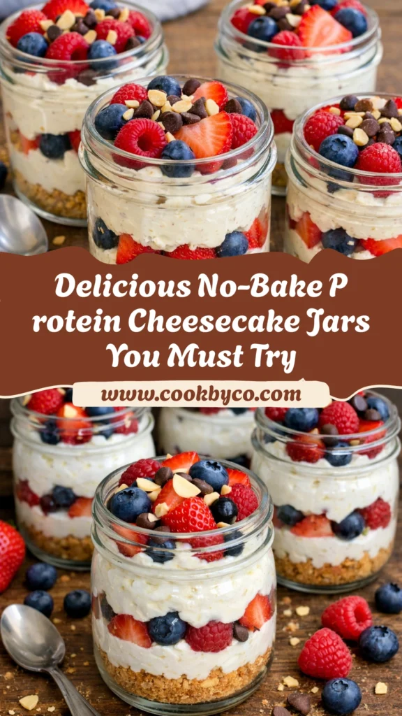 No-Bake Protein Cheesecake Jars