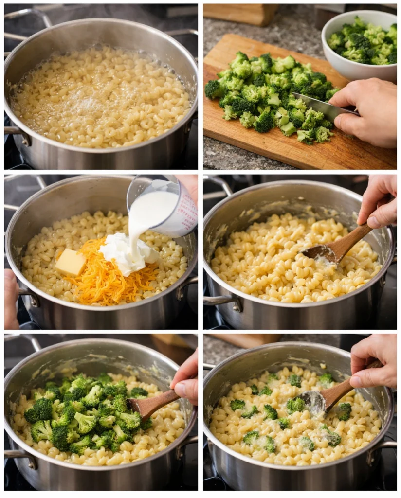 One Pot Broccoli Mac and Cheese