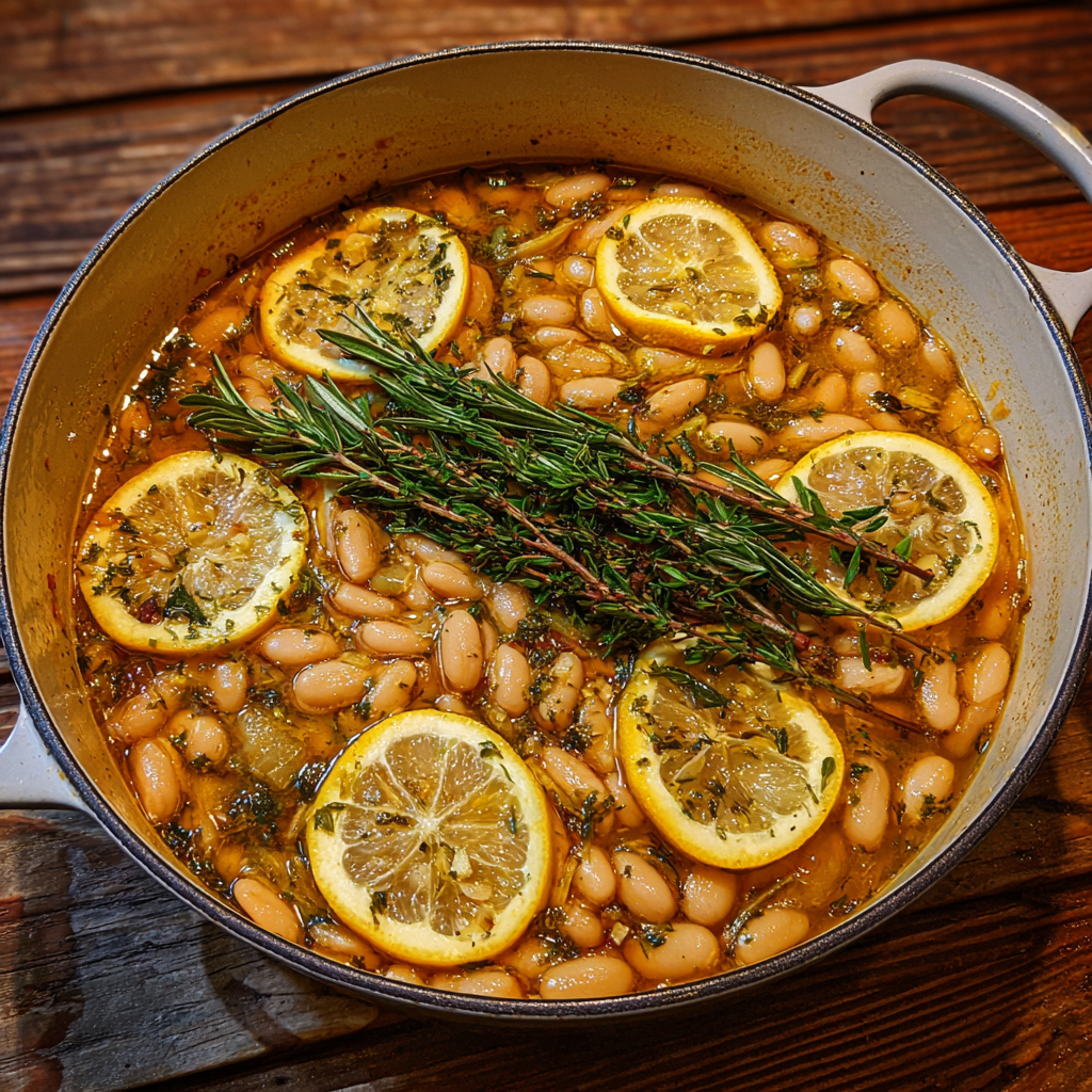 One-Pot Brothy Beans with Herbs & Lemon