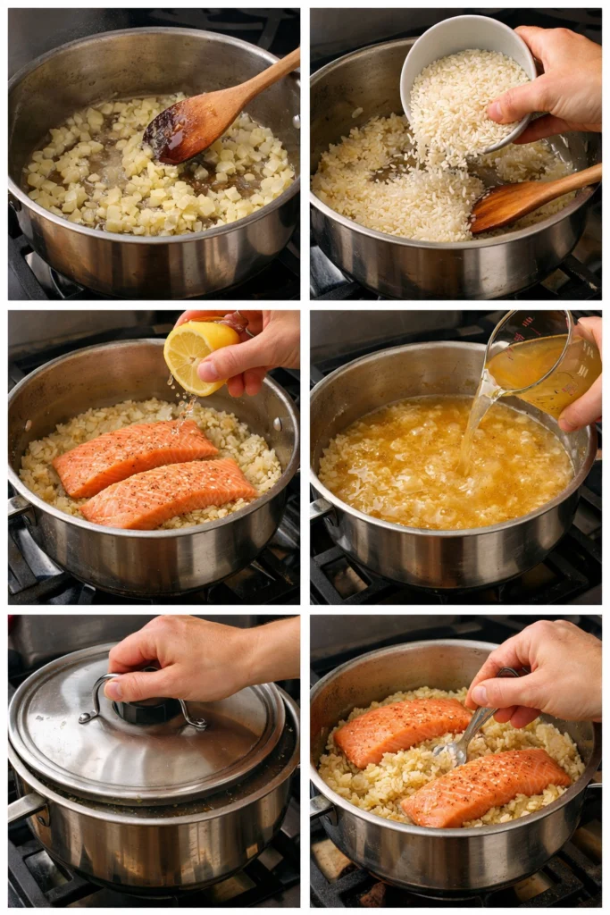One Pot Salmon and Rice