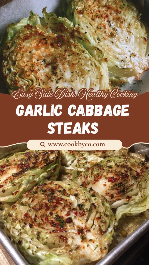 Oven Roasted Garlic Cabbage Steaks