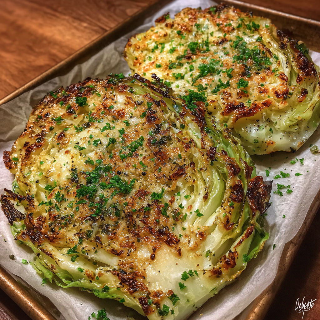 Parmesan Cabbage Steaks