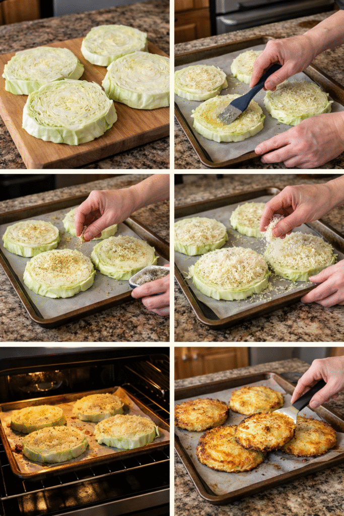 Parmesan Cabbage Steaks