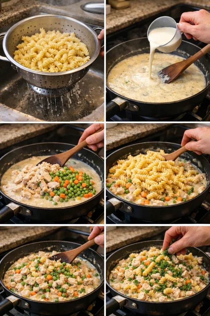 Quick Chicken Pot Pie Pasta