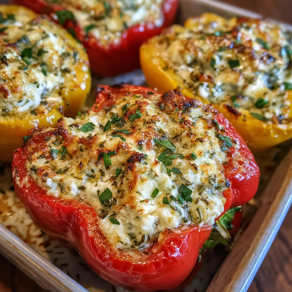 Ricotta stuffed bell peppers