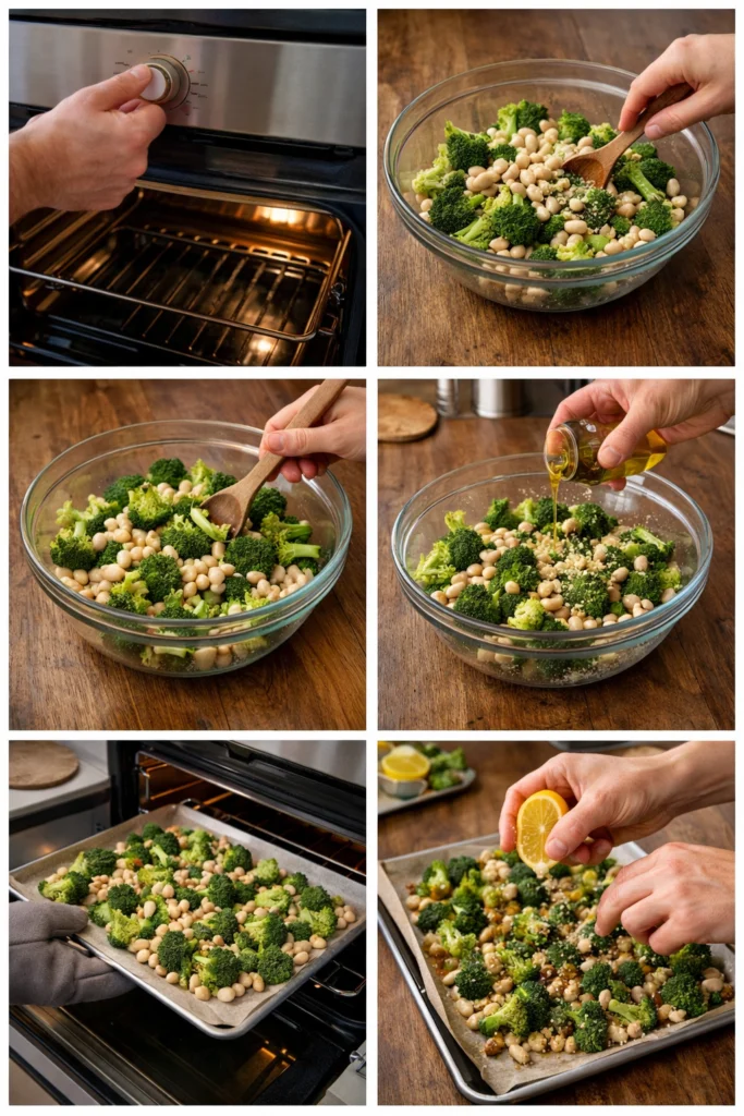 Roasted Broccoli and White Beans