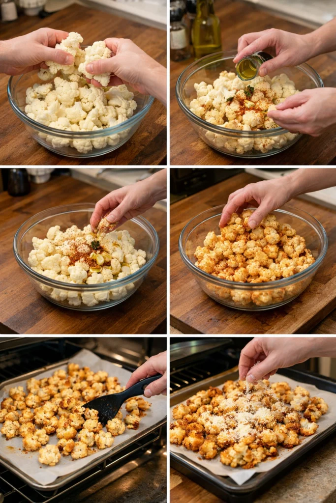 Roasted Parmesan & Garlic Cauliflower