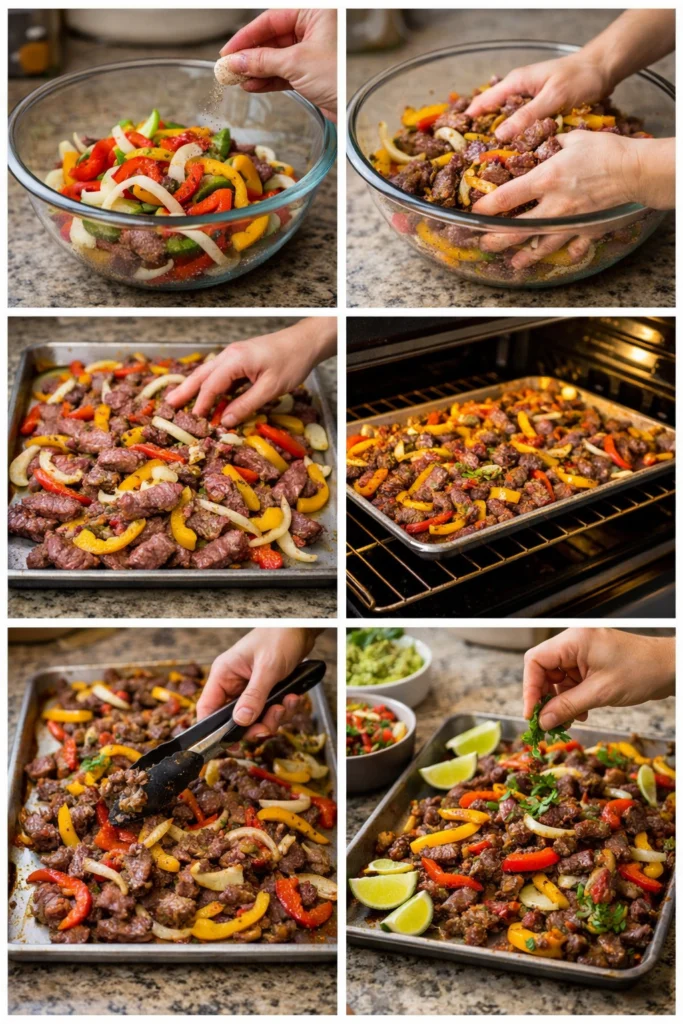 Sheet Pan Beef Fajitas