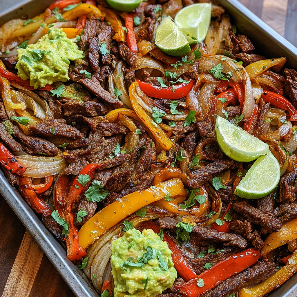 Sheet Pan Beef Fajitas
