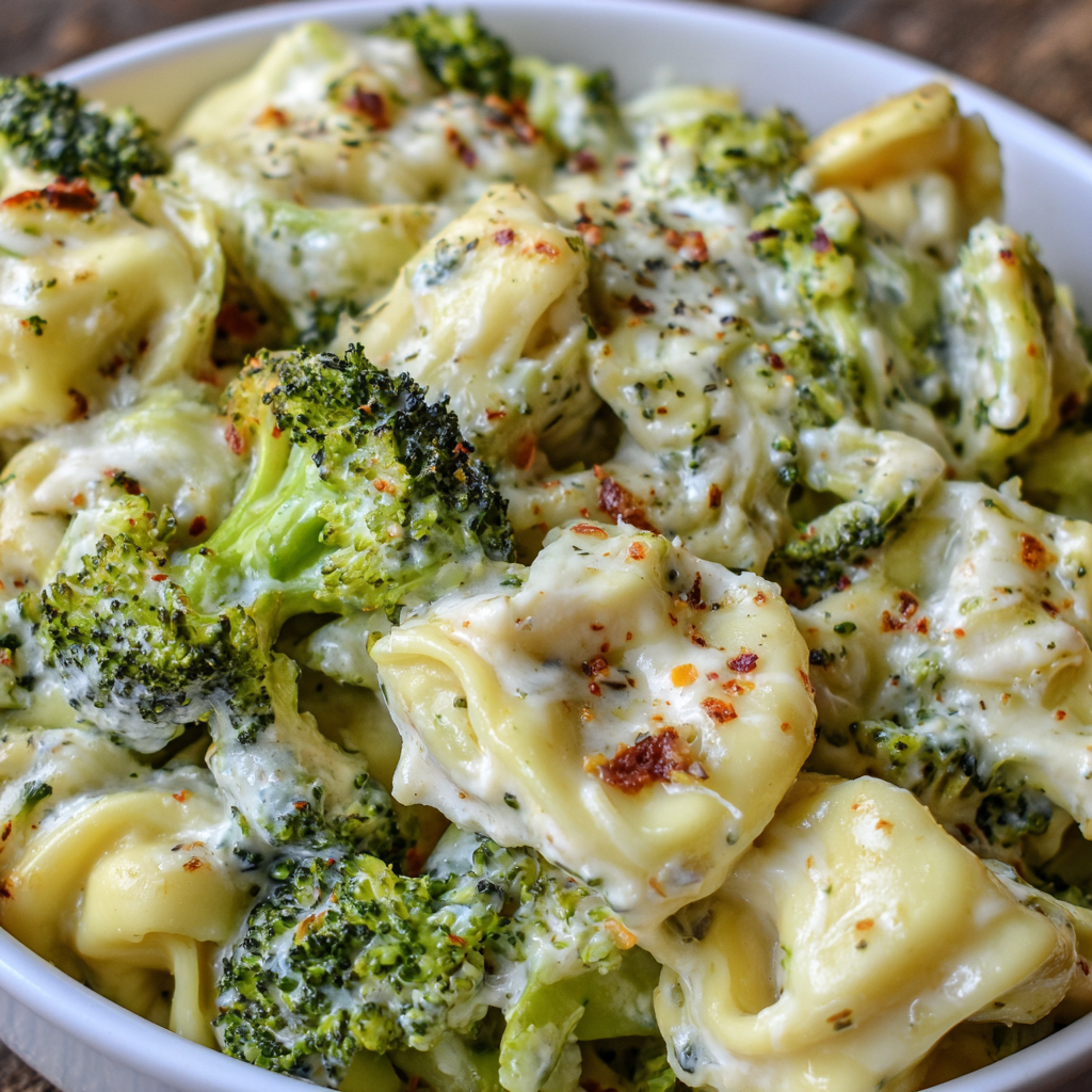 Sheet Pan Broccoli Tortellini Bake