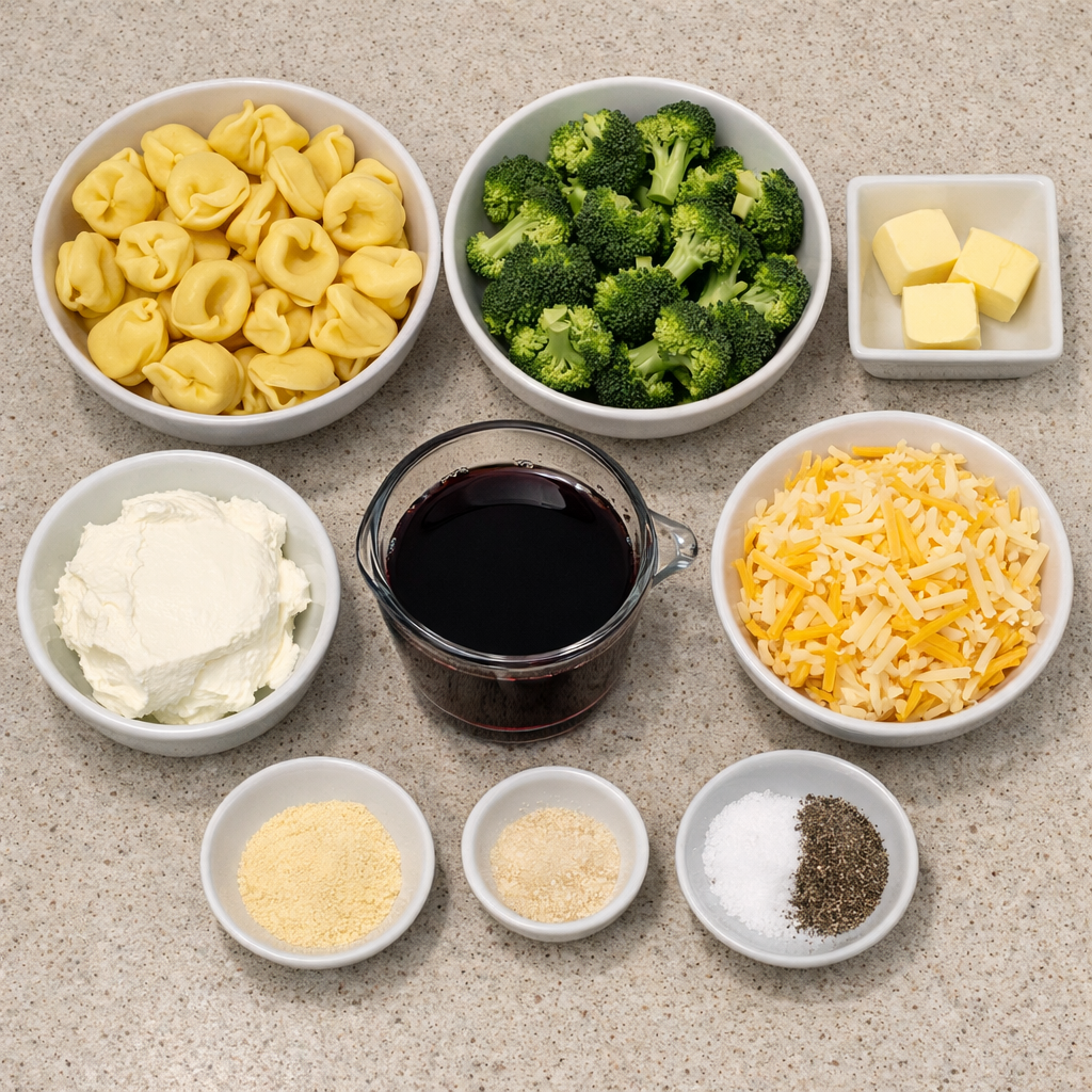 Sheet Pan Broccoli Tortellini Bake