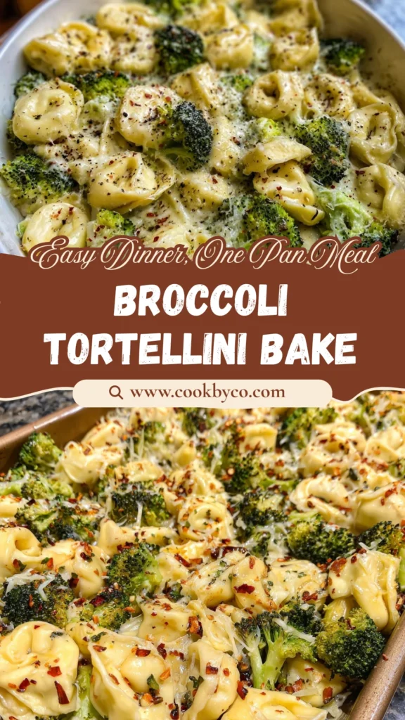 Sheet Pan Broccoli Tortellini Bake