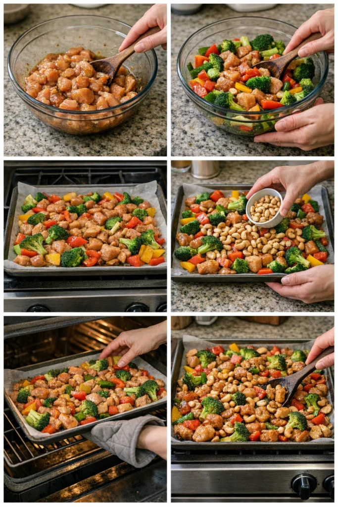 Sheet Pan Cashew Chicken