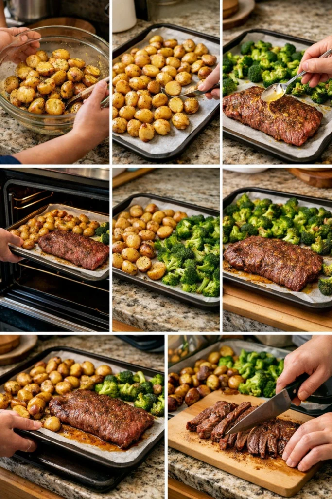 Sheet Pan Garlic Butter Steak & Veggies