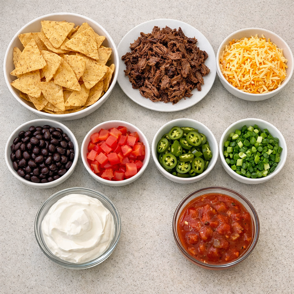 Sheet Pan Smoked Beef Nachos