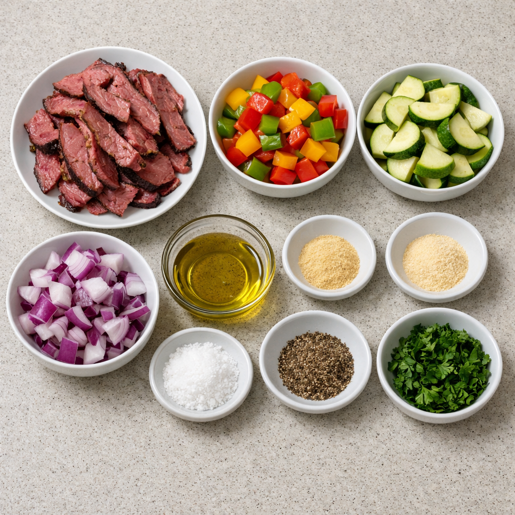 Sheet Pan Smoked Beef & Veggies