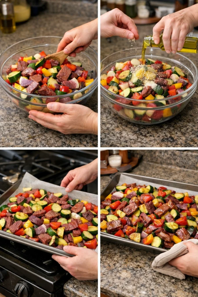 Sheet Pan Smoked Beef & Veggies