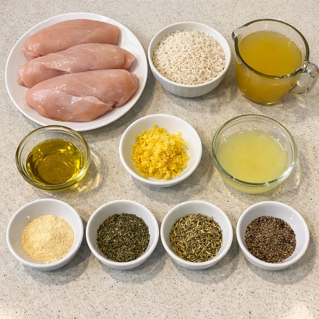 Slow Cooker Lemon Herb Chicken and Rice