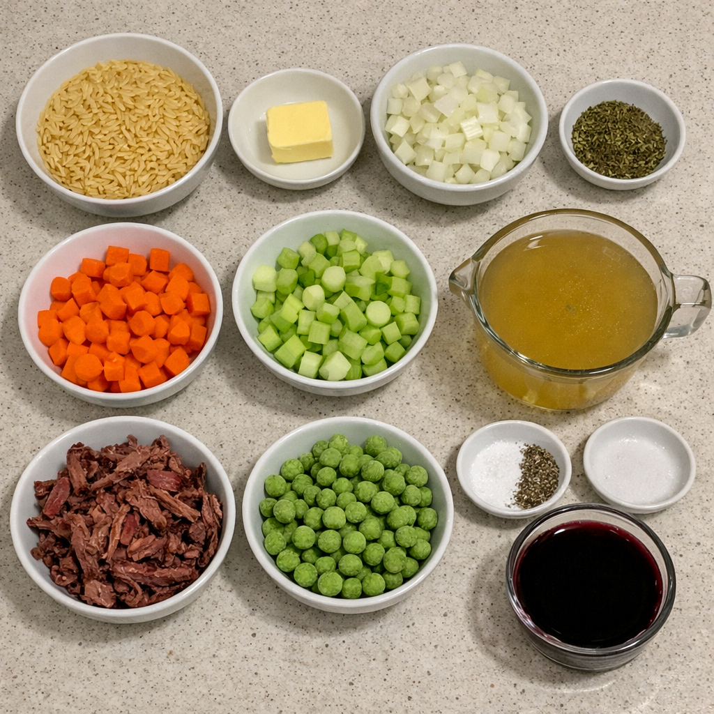 Smoked Beef Pot Pie Orzo