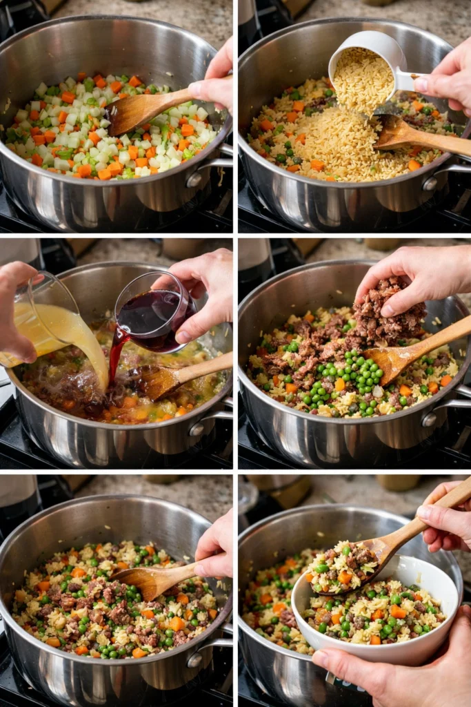 Smoked Beef Pot Pie Orzo