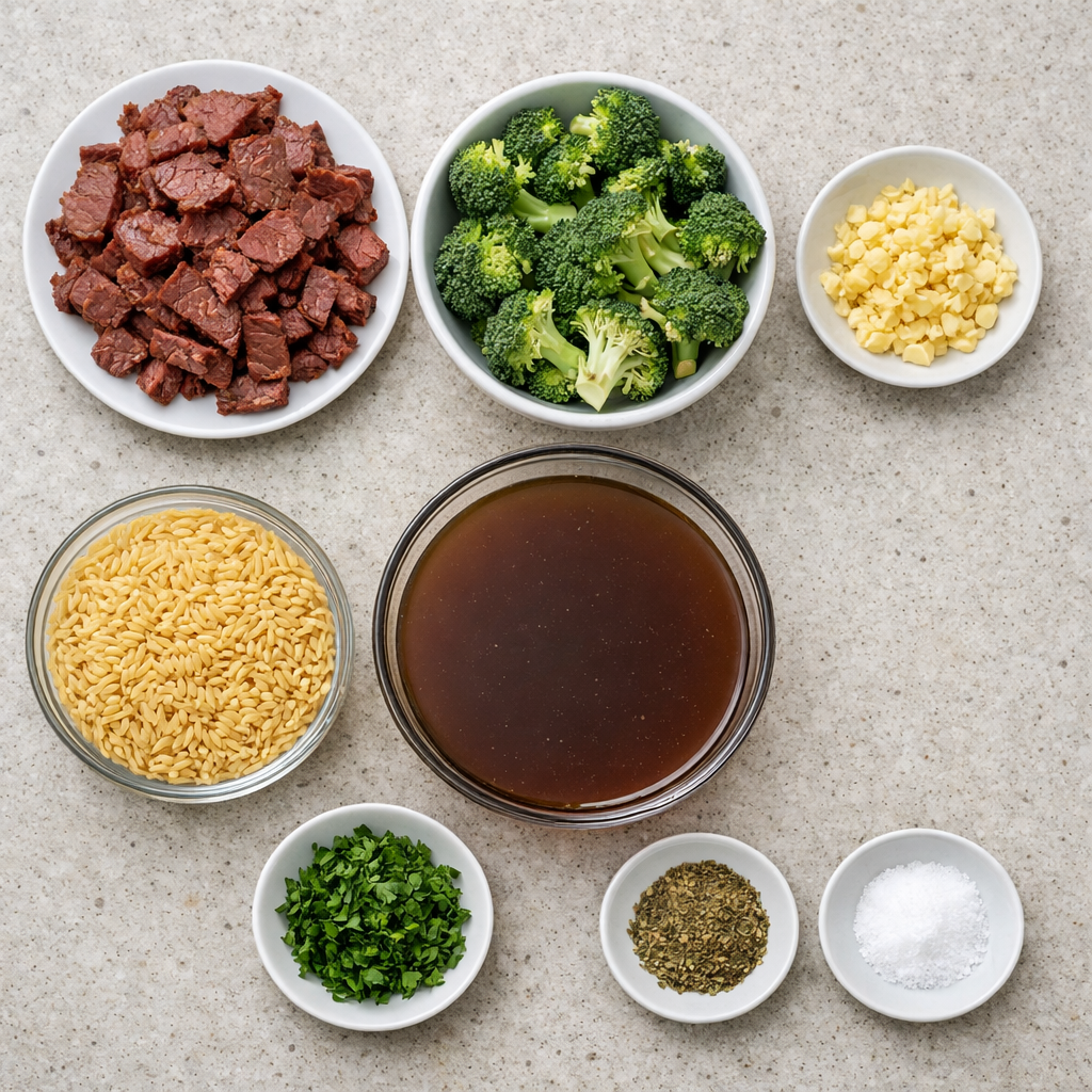 Smoked Beef and Broccoli Orzo