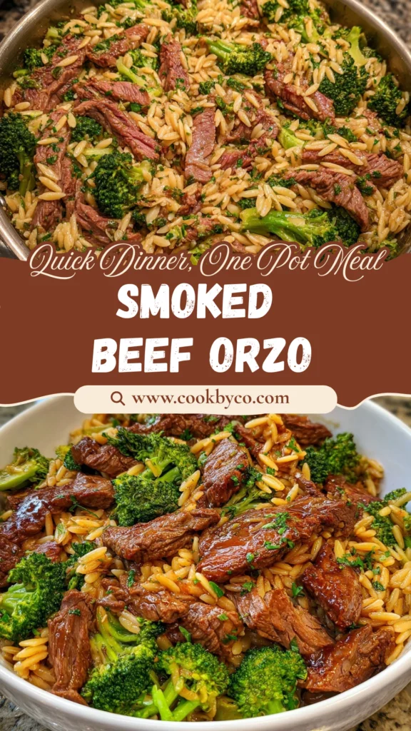 Smoked Beef and Broccoli Orzo