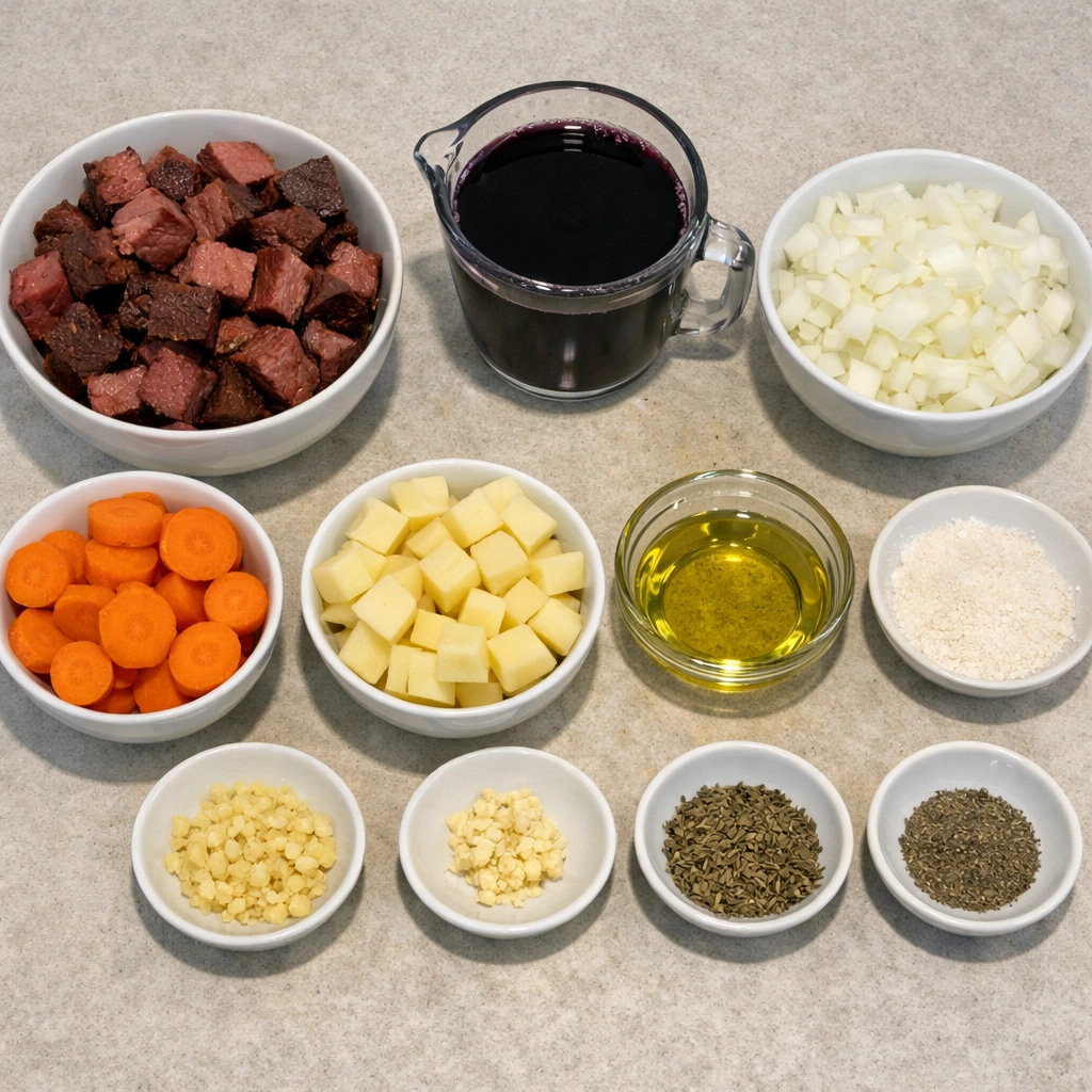 Smoked Beef and Grape Juice Stew