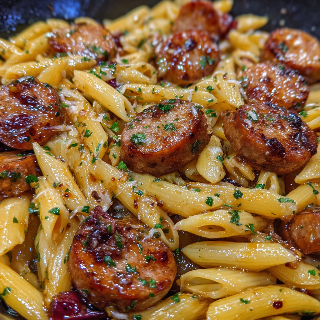 Sweet and savory sausage pasta