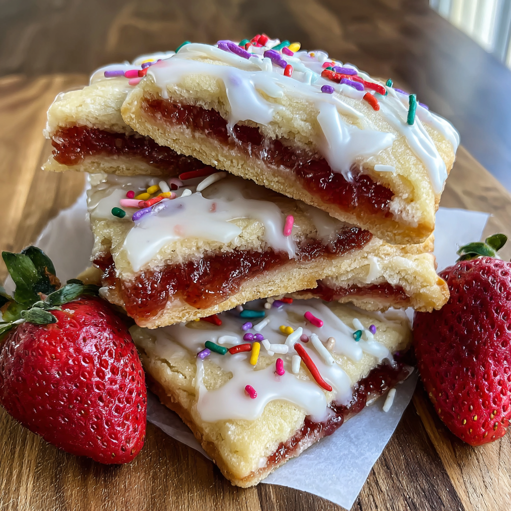 Strawberry Pop Tart Sugar Cookies